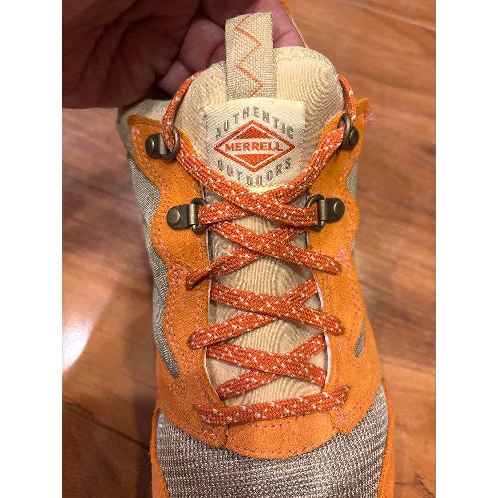 Merrell Alpine 83 men’s athletic shoes size 10.5. Orange suede and tan. J006689 - Picture 5 of 7